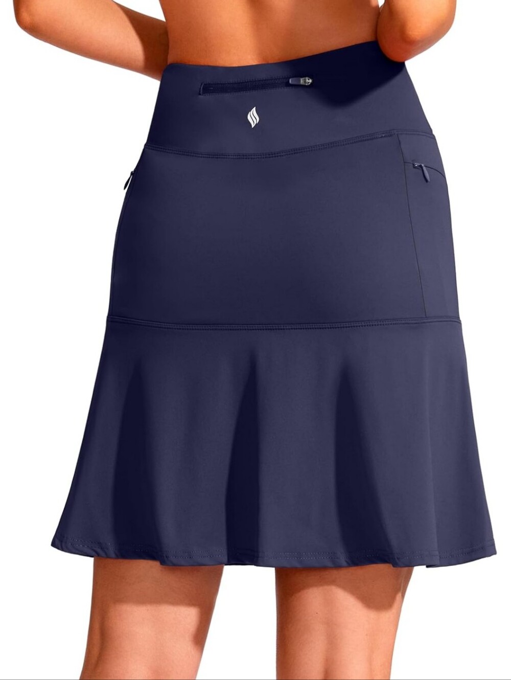 Santiny 19" Long Navy Blue Women's Skort Size XL Summer Modest Sporty Zipper